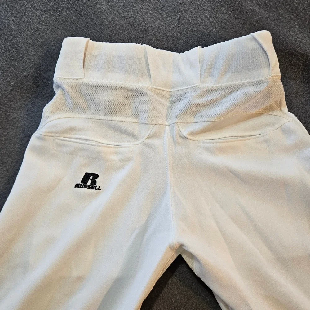 Russell Athletic Youth Medium White Baseball Pants Mesh Panels vented 2 pair new - Picture 7 of 10